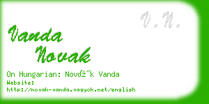 vanda novak business card